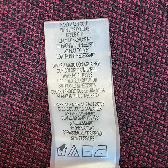 KARL Lagerfeld red Burgundy black geometric print knit pencil skirt Sz M NWT - Picture 6 of 11